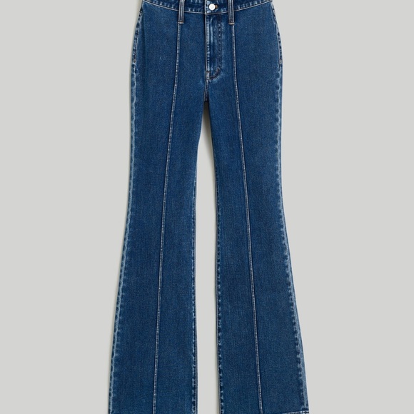 Madewell Skinny Flare Jeans in Wainscot Wash: Pintuck Edition sz 29 - Picture 3 of 13